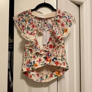 NWT Lovers and Friends Backless Floral Top